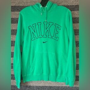 Vintage Y2K Nike Green Arch Spell Out Hoodie Sweatshirt Men’s Medium EUC